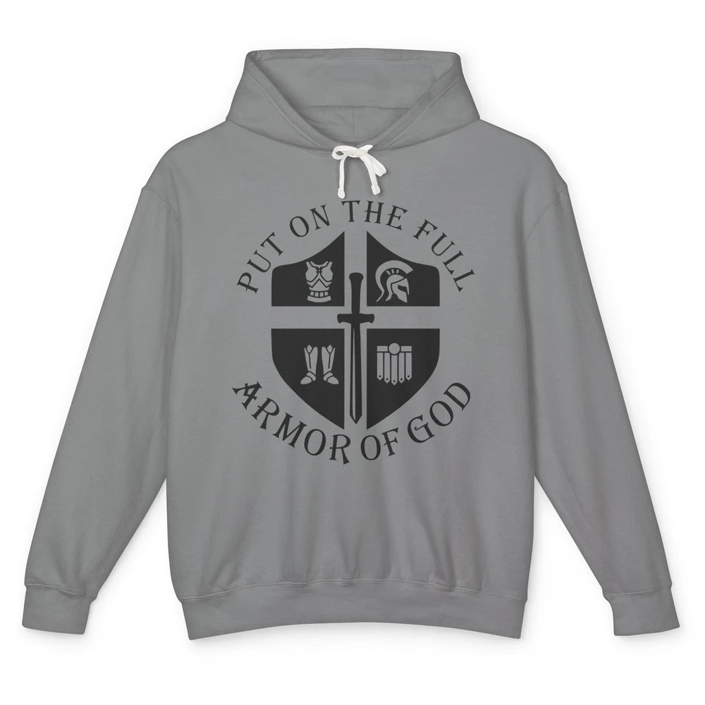 Knight Templar Christian Put On Full Armor Of God Religious Unisex Lightweight Hoodie