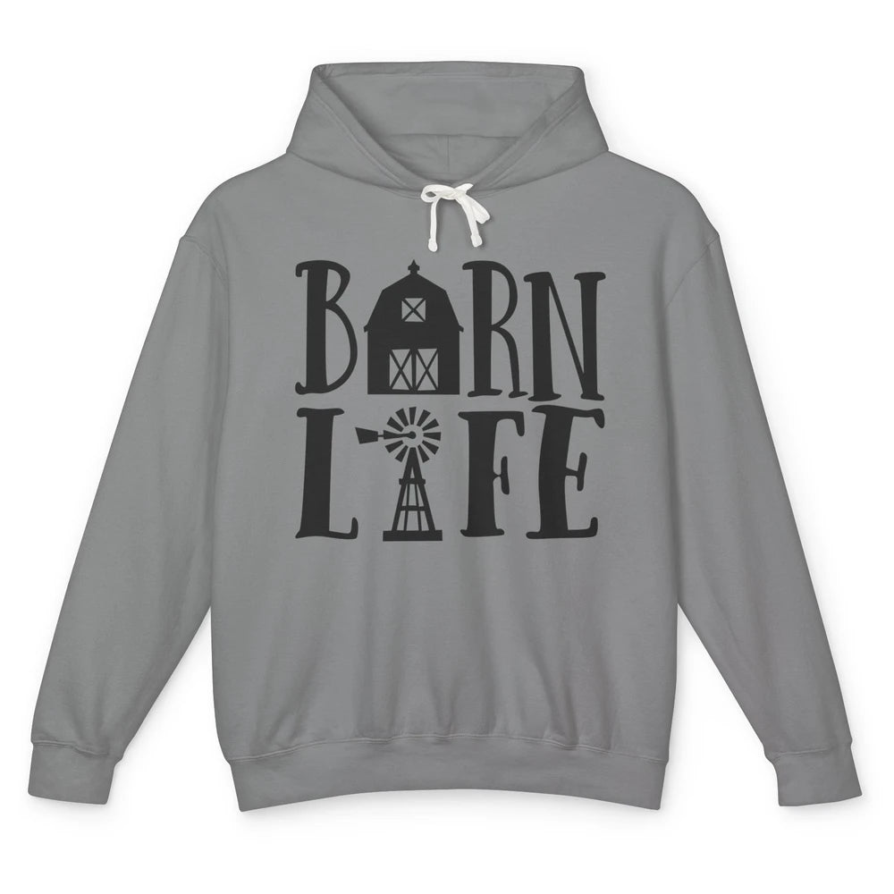 Farmhouse Barn Life Small Town Farm Animals Western Country Unisex Lightweight Hoodie