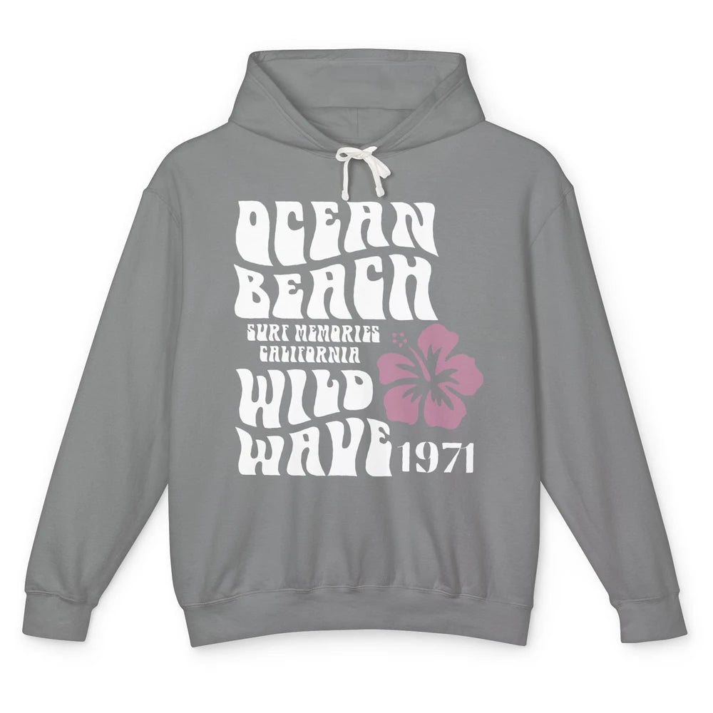 Surf Memories California Ocean Beach Wild Wave Summer Vacay Unisex Lightweight Hoodie