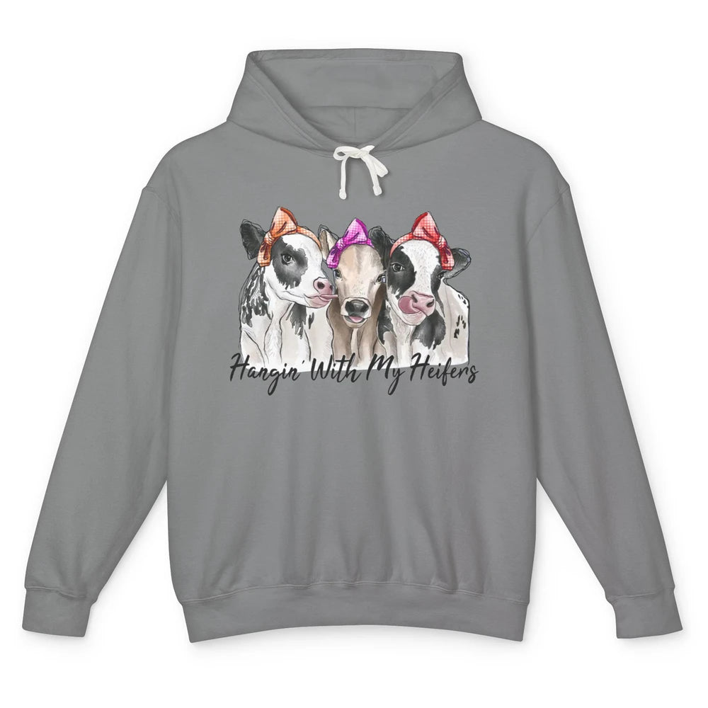 Daisy Cow Heifer Hanging With My Heifer Cow Castle Farmers Unisex Lightweight Hoodie