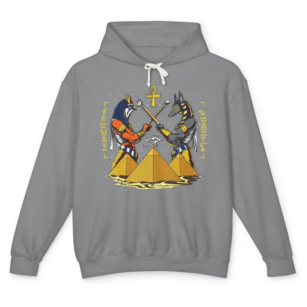 Retro Ancient Egyptian God Anubis Egypt Horus Archaeology Unisex Lightweight Hoodie