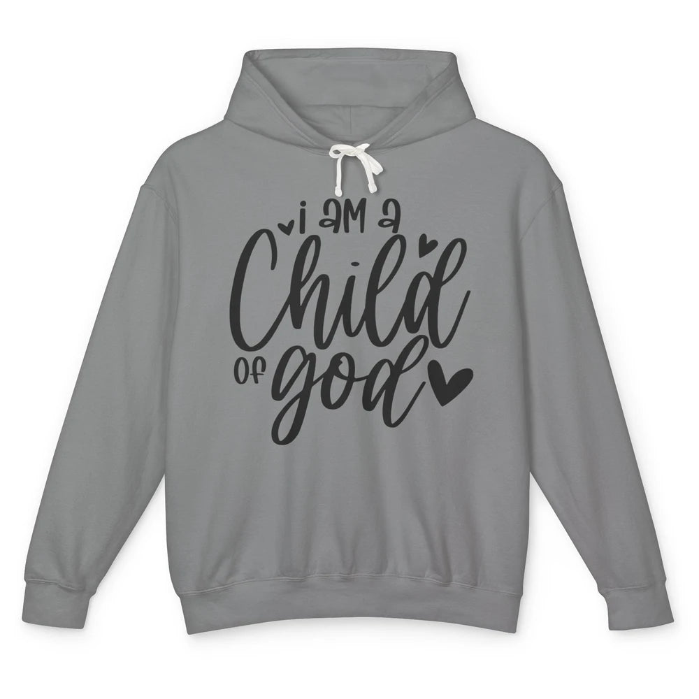 Christian Cross I'm Child Of God Bible Verse Faith Religious Unisex Lightweight Hoodie