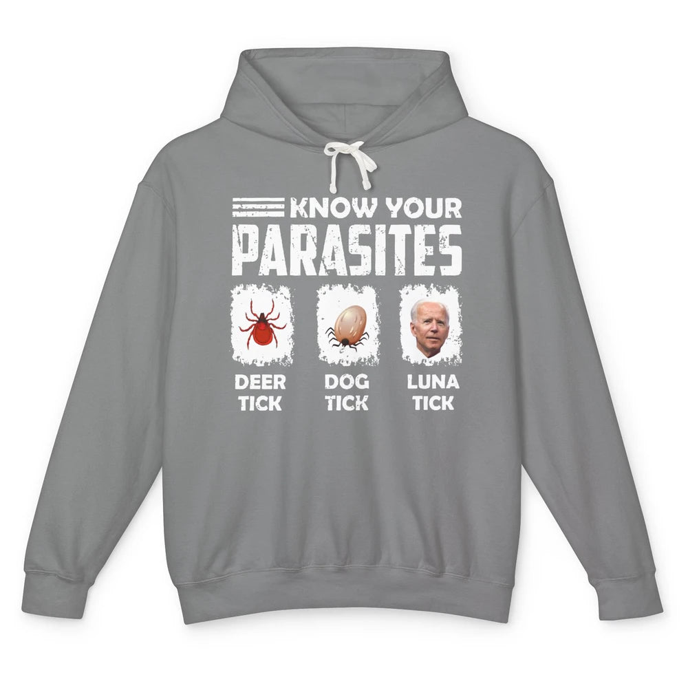 Know Your Parasites Anti Joe Biden Republican Trump Support Unisex Lightweight Hoodie