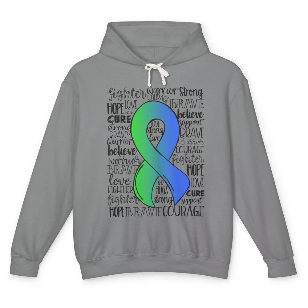 Intracranial Hypertension IIH Awareness Ribbon Hope Love Unisex Lightweight Hoodie