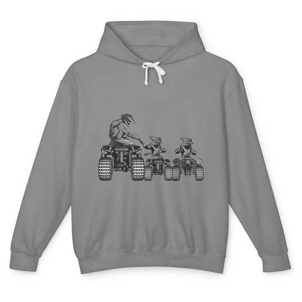 Quad Bike Father And Son Four Wheeler ATV SXS Life Offroad Unisex Lightweight Hoodie