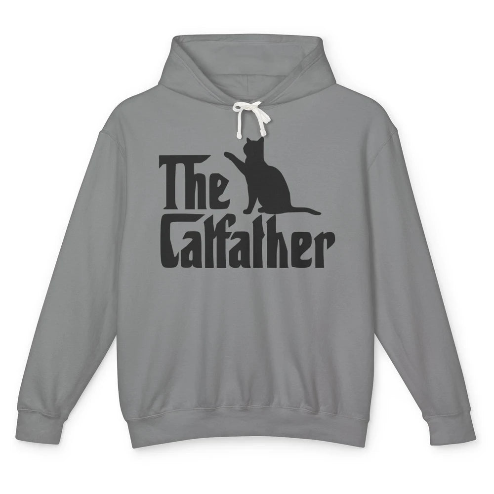 The Catfather Parody Funny Cat Lovers Cat Dad Fathers Day Unisex Lightweight Hoodie