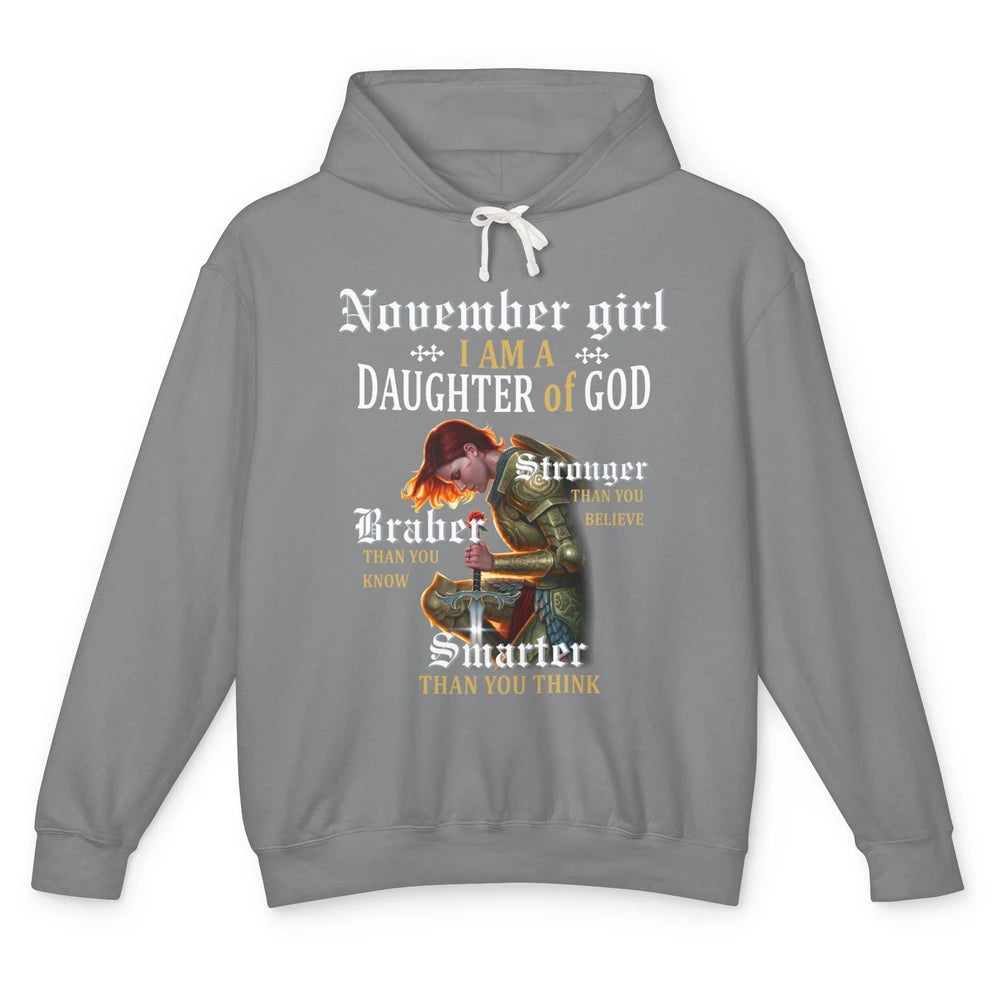 Birthday November Girl I'm A Daughter Of God Birthday Gift Unisex Lightweight Hoodie