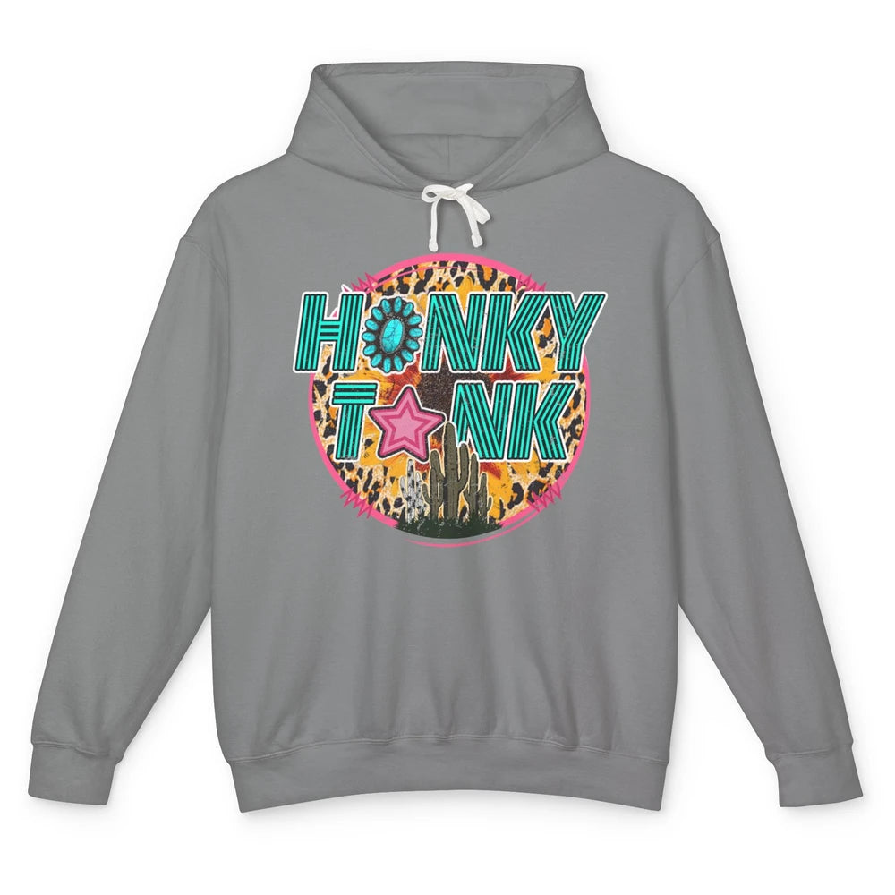 Honky Tonk Highway Desert Cactus Western Country Cowboy Gift Unisex Lightweight Hoodie