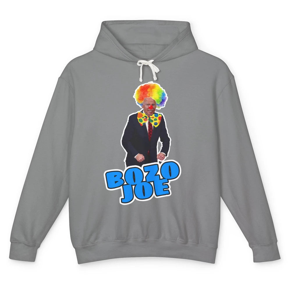 Funny Biden Clown Bozo Joe Anti Biden Liberal Conservative Unisex Lightweight Hoodie