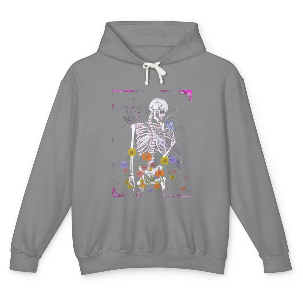 Floral Fairy Grunge Skeleton Fairycore Butterfly Aesthetic Unisex Lightweight Hoodie