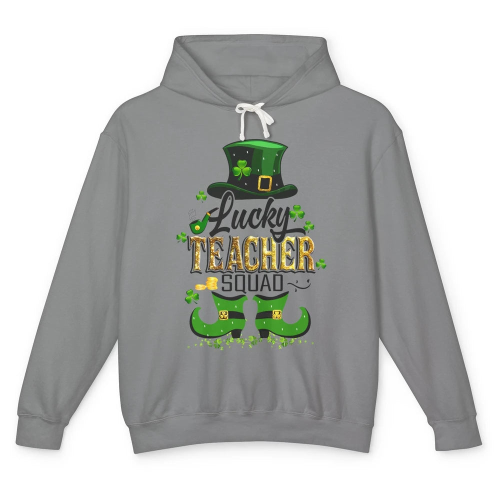 St. Patrick's Day Teacher Lucky Teacher Squad Lucky Day Unisex Lightweight Hoodie