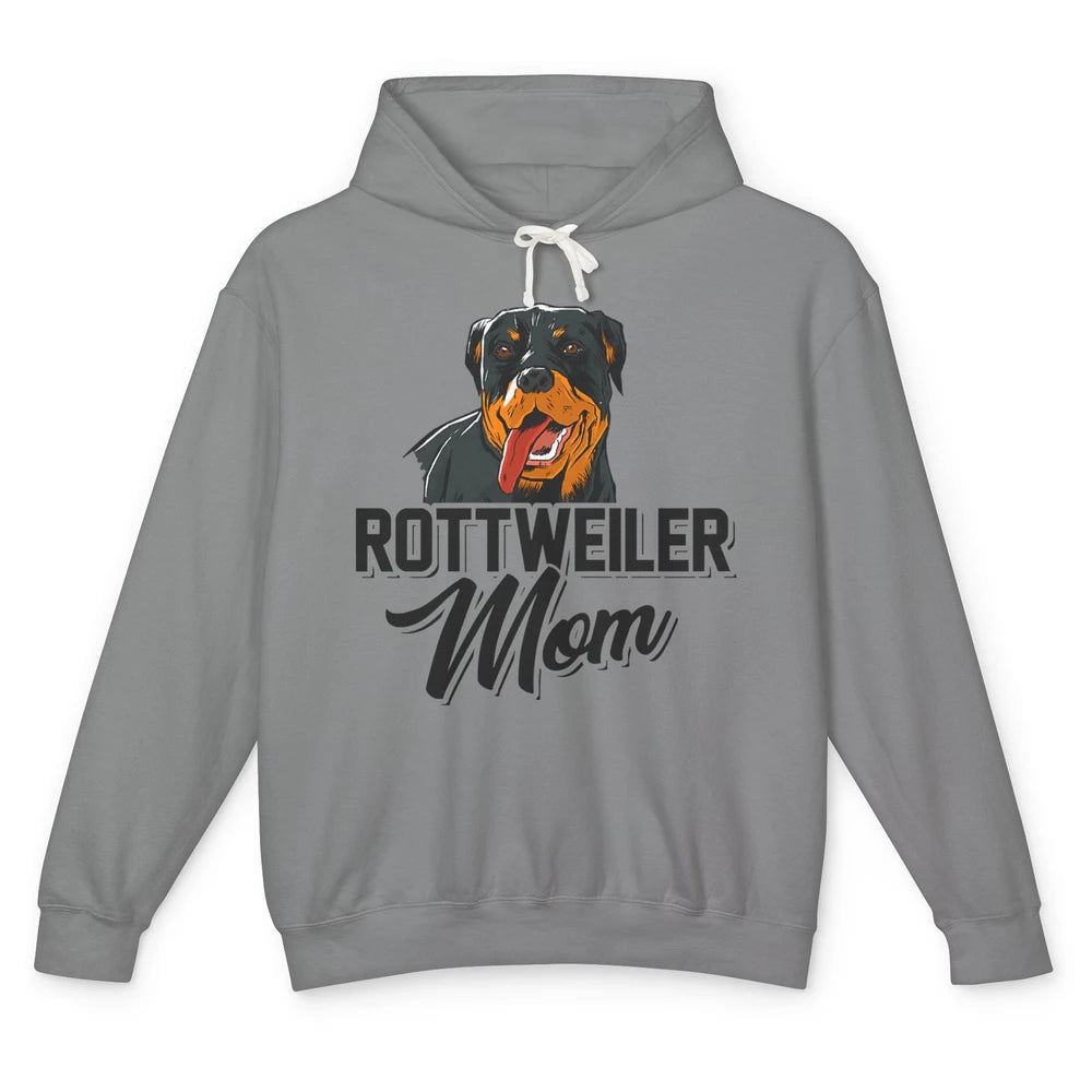 Cute Rottweiler Mom Dog Owner Rotti Fur Pet Mothers Day Mama Unisex Lightweight Hoodie