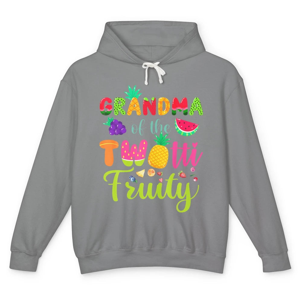 Grandma Of The Twotti Fruity 2nd Birthday Summer Fruit Nana Unisex Lightweight Hoodie