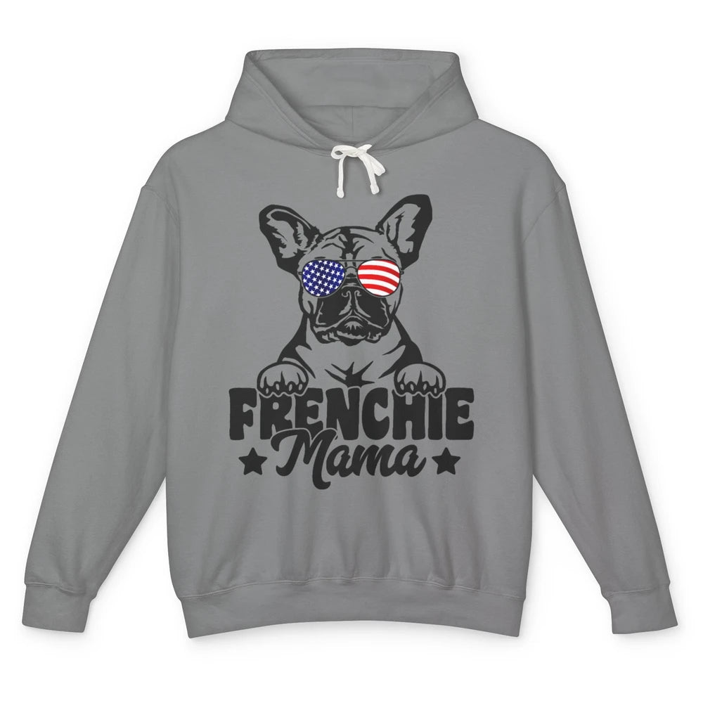 Frenchie Mama Patriotic French Bulldog Mom Dog Mothers Day Unisex Lightweight Hoodie