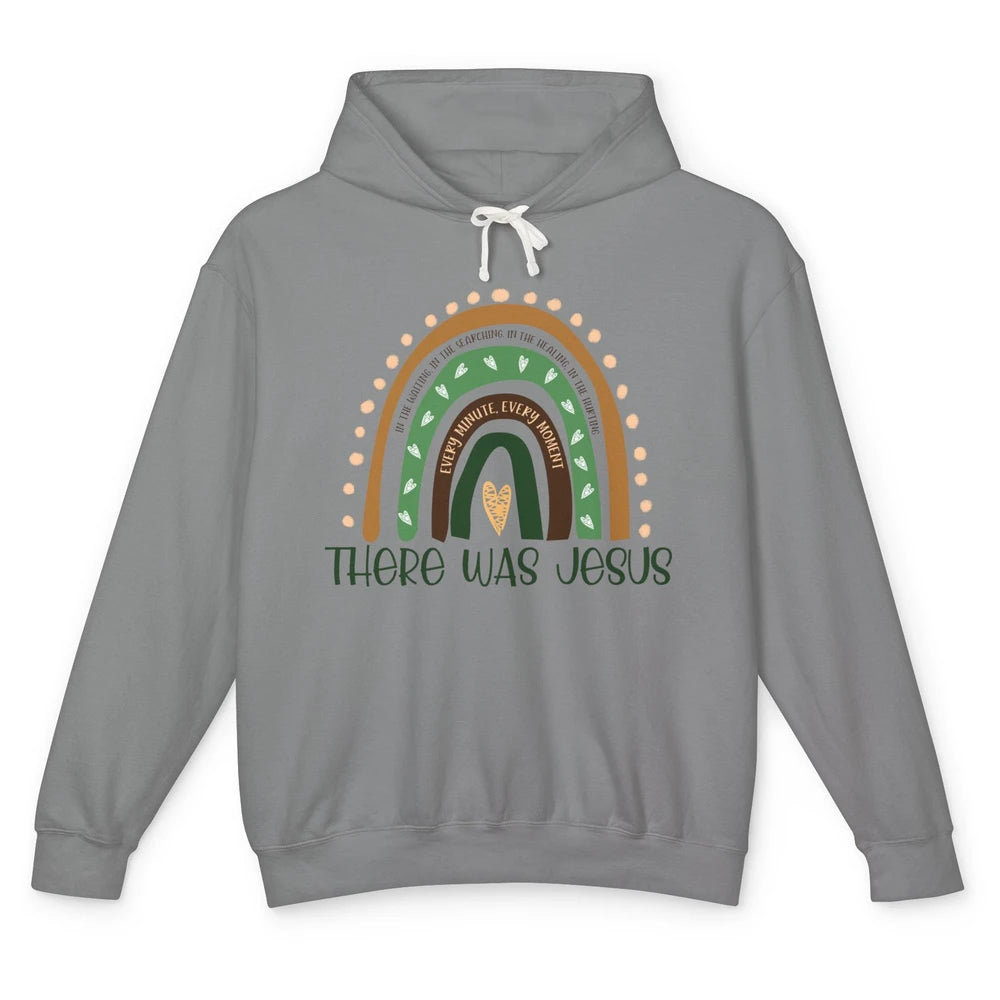 Retro Rainbow In Every Minute There Was Jesus Christian Gift Unisex Lightweight Hoodie