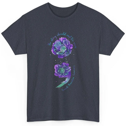 Semicolon Floral Mental Purple Blue Suicide Prevention Month Classic Unisex T-Shirt