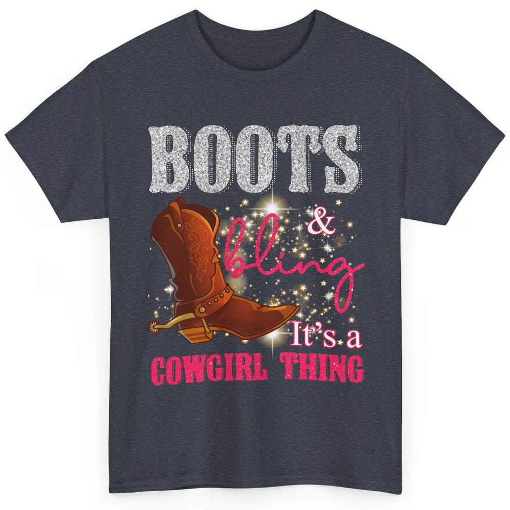 Western Country Cowgirl Thing Boots Bling Women Rodeo Cowboy Classic Unisex T-Shirt