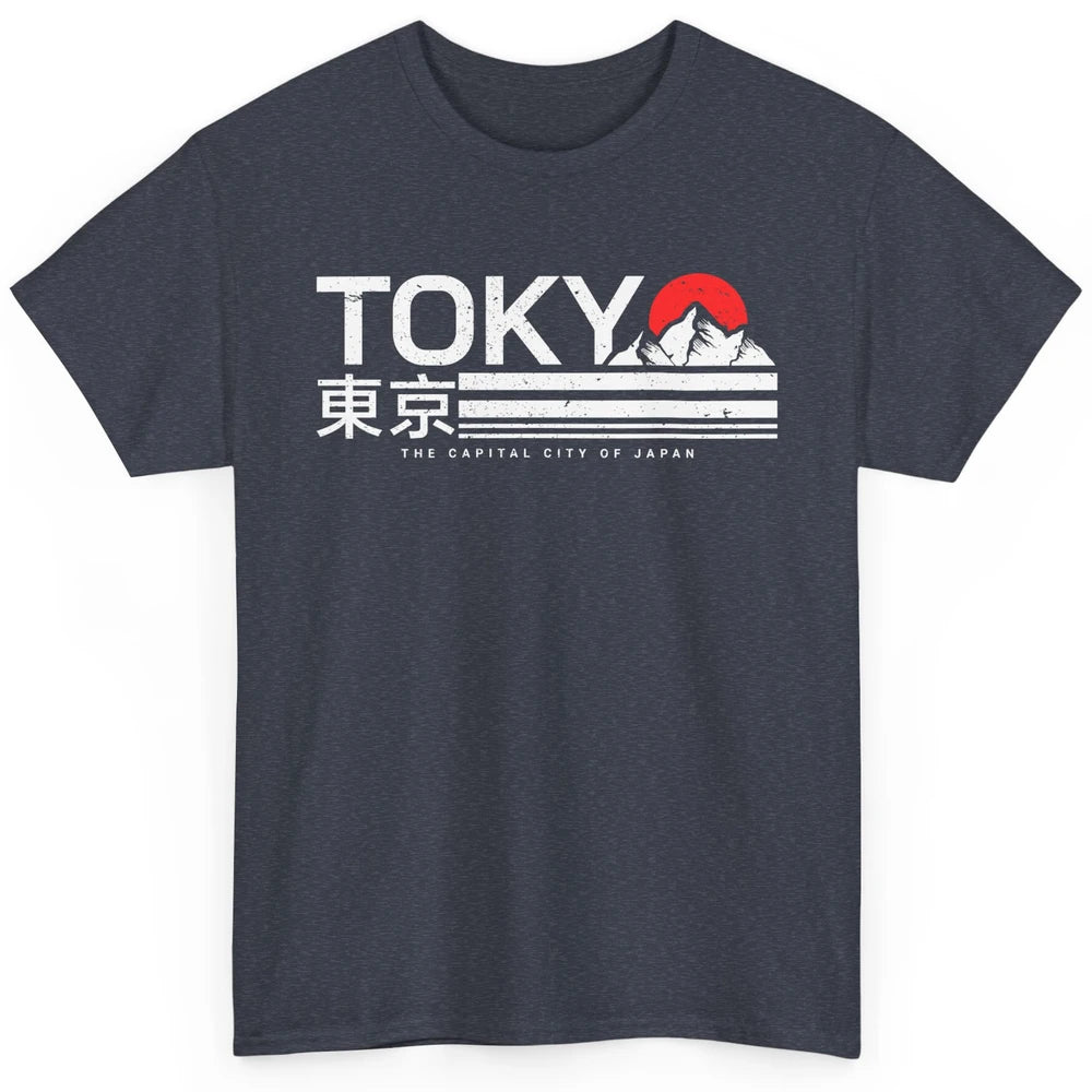 Vintage Sunset Mount Fuji Tokyo The Capital City Of Japan Classic Unisex T-Shirt