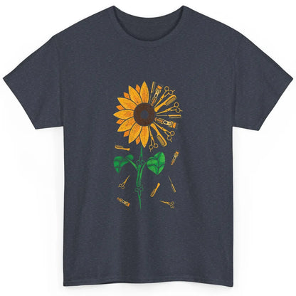 Barber Tool Sunflower Style Hairstylist Hairdresser Vintage Classic Unisex T-Shirt