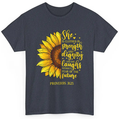 Sunflower Jesus Faith Christian God Bible Verse Religious Classic Unisex T-Shirt