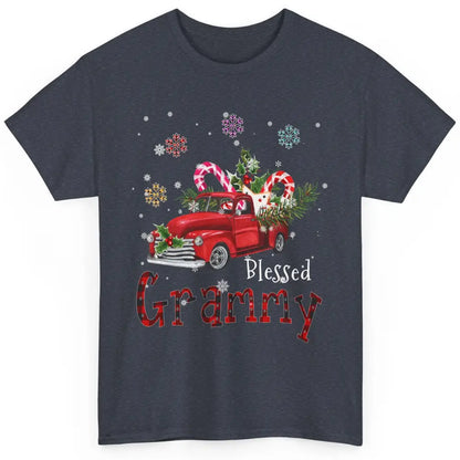 Merry Christmas Blessed Grammy Red Truck Xmas Grandma Retro Classic Unisex T-Shirt