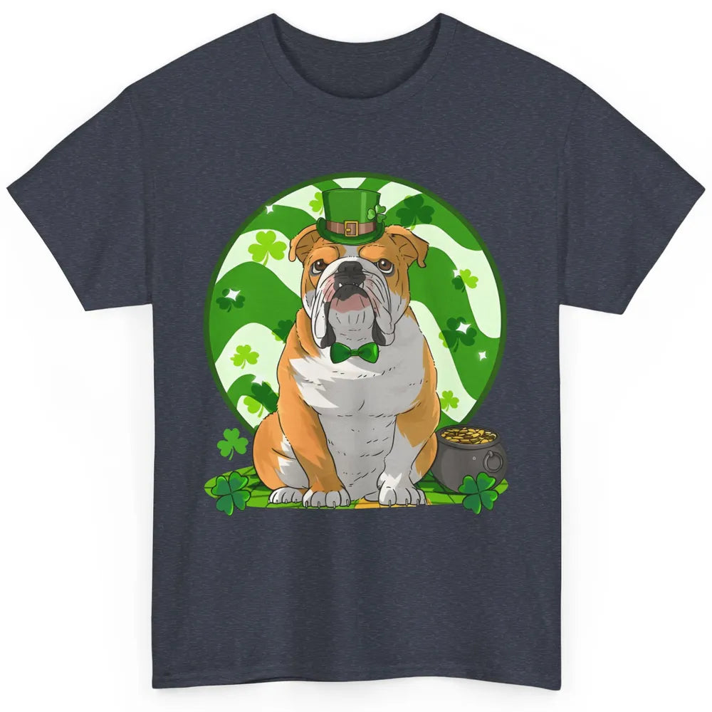 St Patrick's Day English Bulldog Lucky Charm Shamrock Irish Classic Unisex T-Shirt