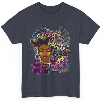 Afro Woman Blessed Is She Who Believed God African Christian Classic Unisex T-Shirt