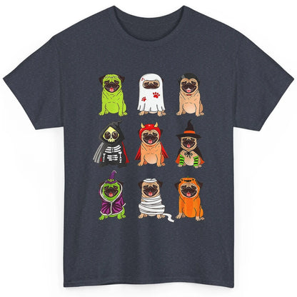 Cute Pug Dog Witch Ghost Boo Pumpkin Halloween Spooky Season Classic Unisex T-Shirt