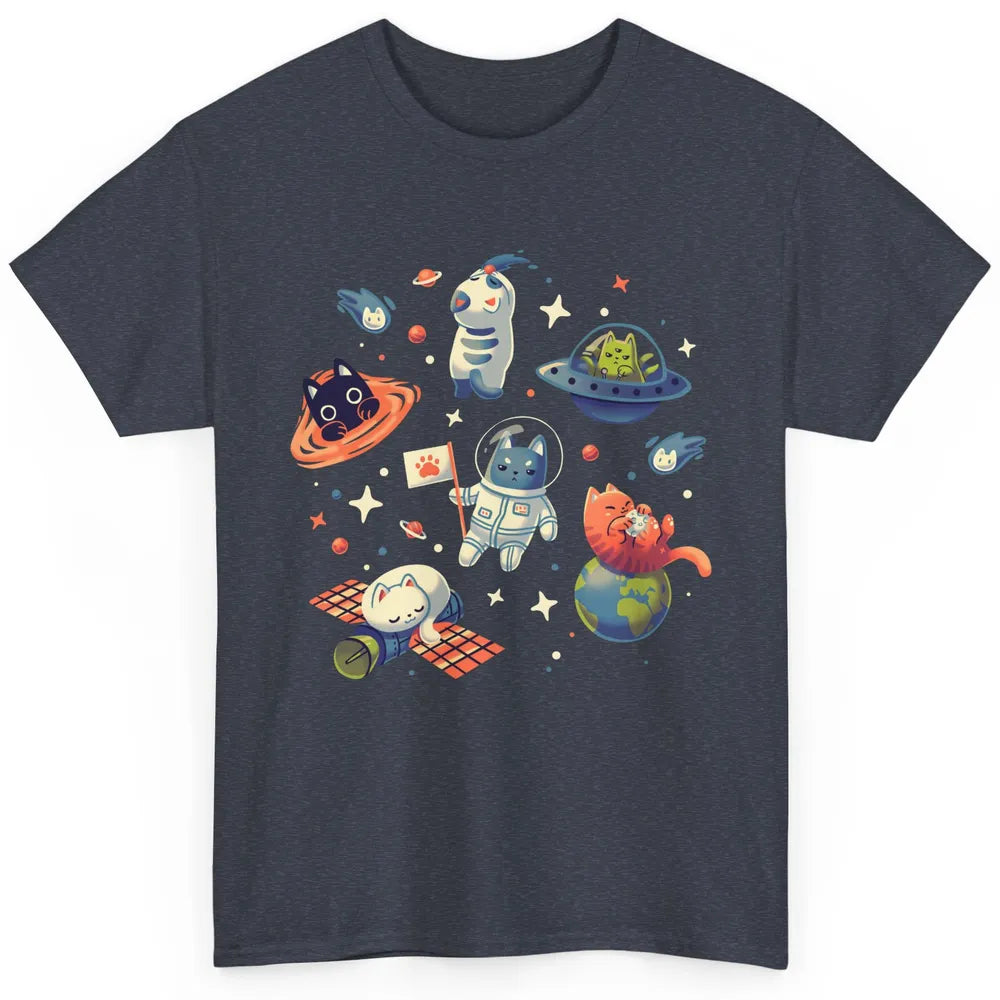 Funny Catronaut Cat Astronaut Deep In Space Cosmic Astrocat Classic Unisex T-Shirt