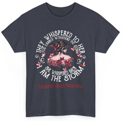 The Storm Substance Abuse Awareness Red Woman Appreciation Classic Unisex T-Shirt