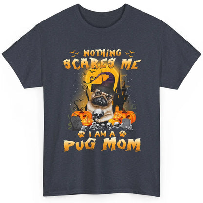 Cute Pumpkin Pug Dog Mom Witch Skull Halloween Spooky Season Classic Unisex T-Shirt