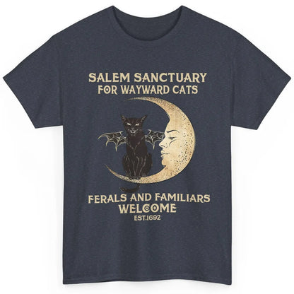 Witch Cat Salem Sanctuary Witch City Halloween Gothic Cat Classic Unisex T-Shirt