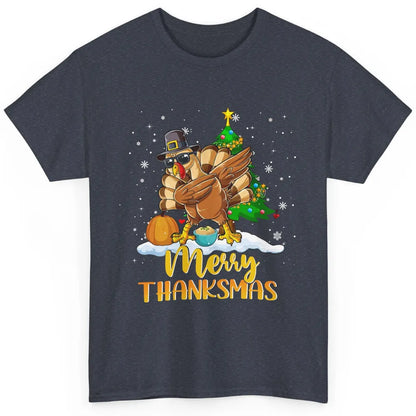 Funny Turkey Merry Thanksmas Christmas Thanksgiving Gift Classic Unisex T-Shirt