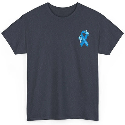 Child Abuse Awareness Floral Blue Ribbon Children Protection Classic Unisex T-Shirt