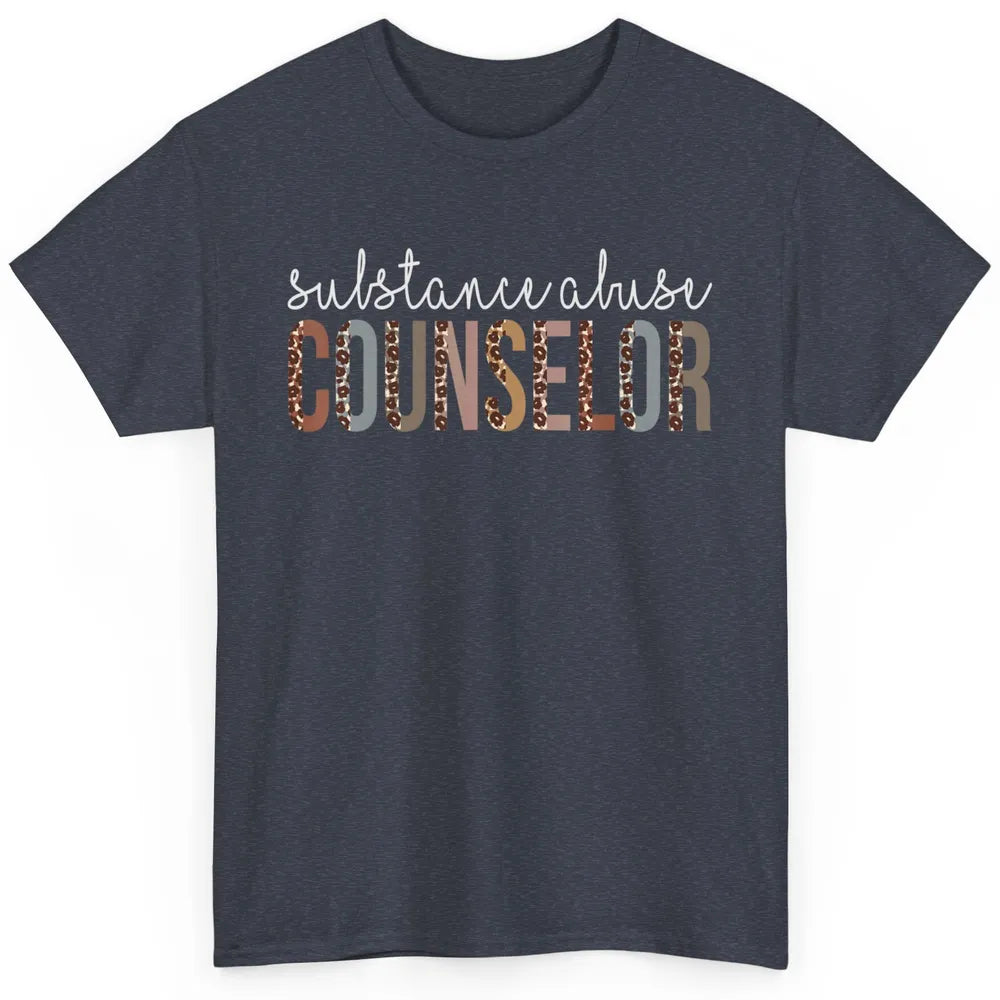 Substance Abuse Awareness Day Counselor Leopard Appreciation Classic Unisex T-Shirt