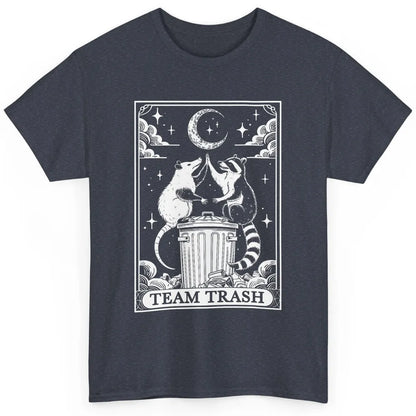 Tarot Card Vintage Team Trash Crescent Moon Opossum Panda Raccoon Gothic Trashy Sarcastic Classic Unisex T-Shirt