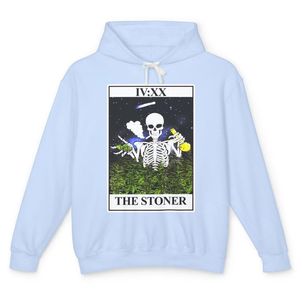 Skeleton Weed The Stoner Tarot Card Weed Cannabis Marijuana Unisex Lightweight Hoodie