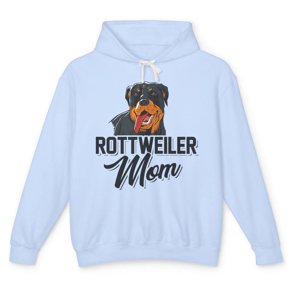 Cute Rottweiler Mom Dog Owner Rotti Fur Pet Mothers Day Mama Unisex Lightweight Hoodie