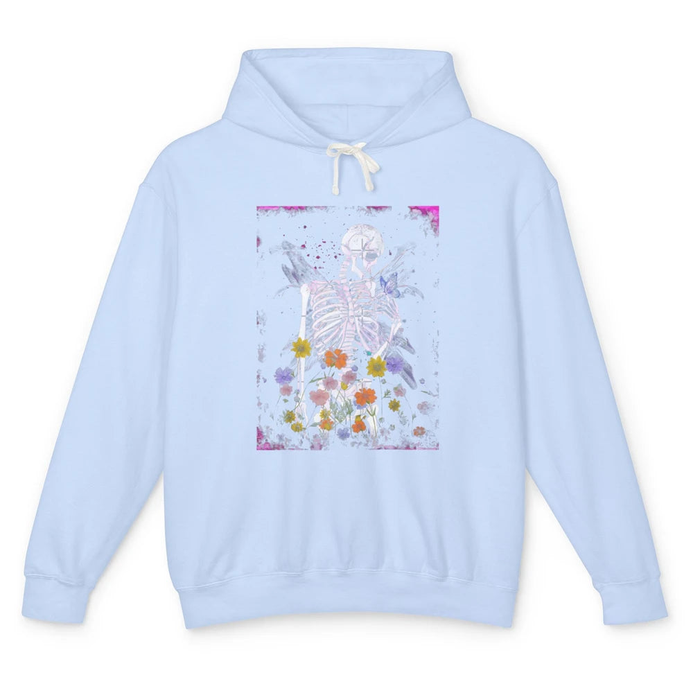 Floral Fairy Grunge Skeleton Fairycore Butterfly Aesthetic Unisex Lightweight Hoodie