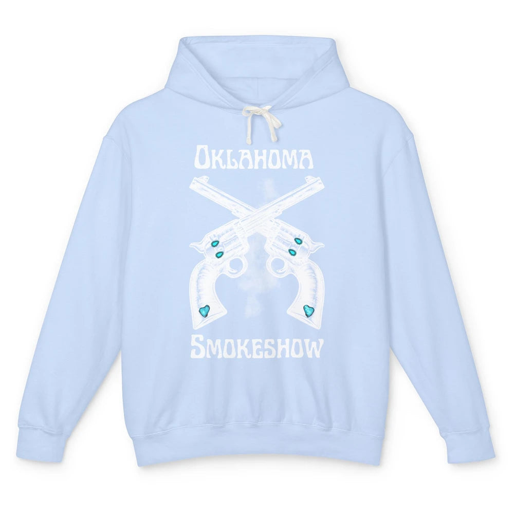 Retro Cowgirl Oklahoma Smokeshow Western Country Small Town Unisex Lightweight Hoodie