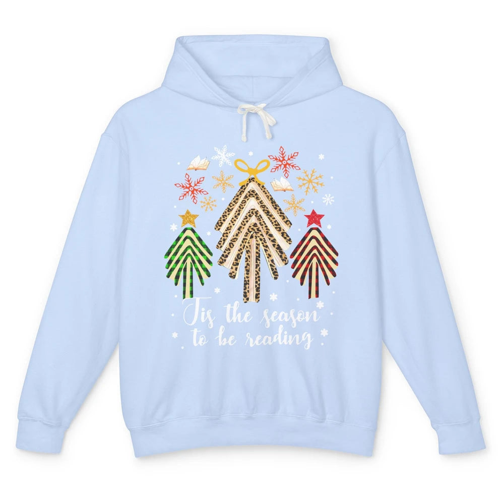 Books Christmas Tree Tis The Season To Be Reading Christmas Unisex Lightweight Hoodie