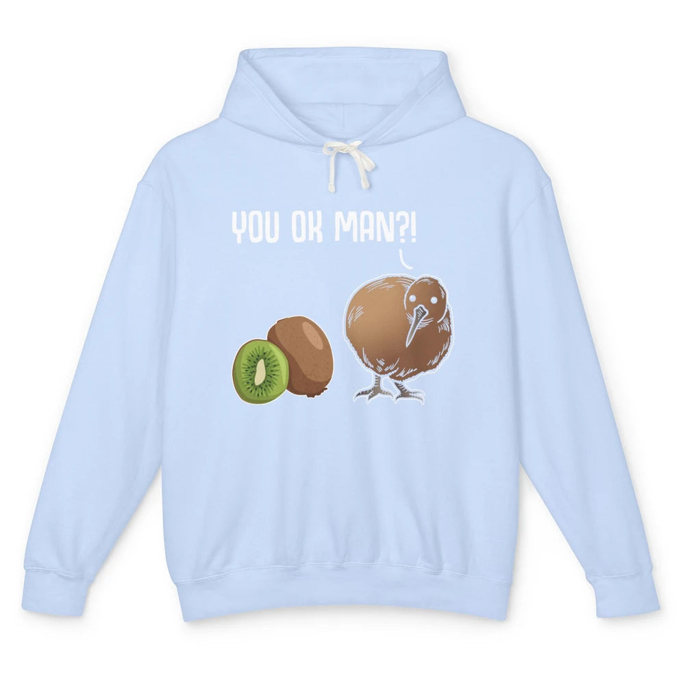 Funny Kiwi Joke Bird Fruit Animal You Ok Man Humor Sarcastic Unisex Lightweight Hoodie