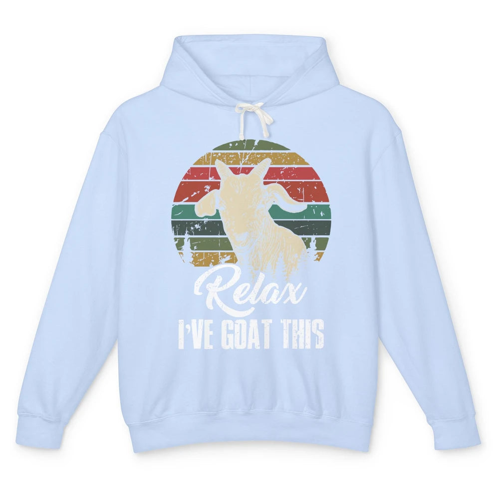 Vintage Goat I Goat This Farming Life Farmer Gift Men Women Unisex Lightweight Hoodie