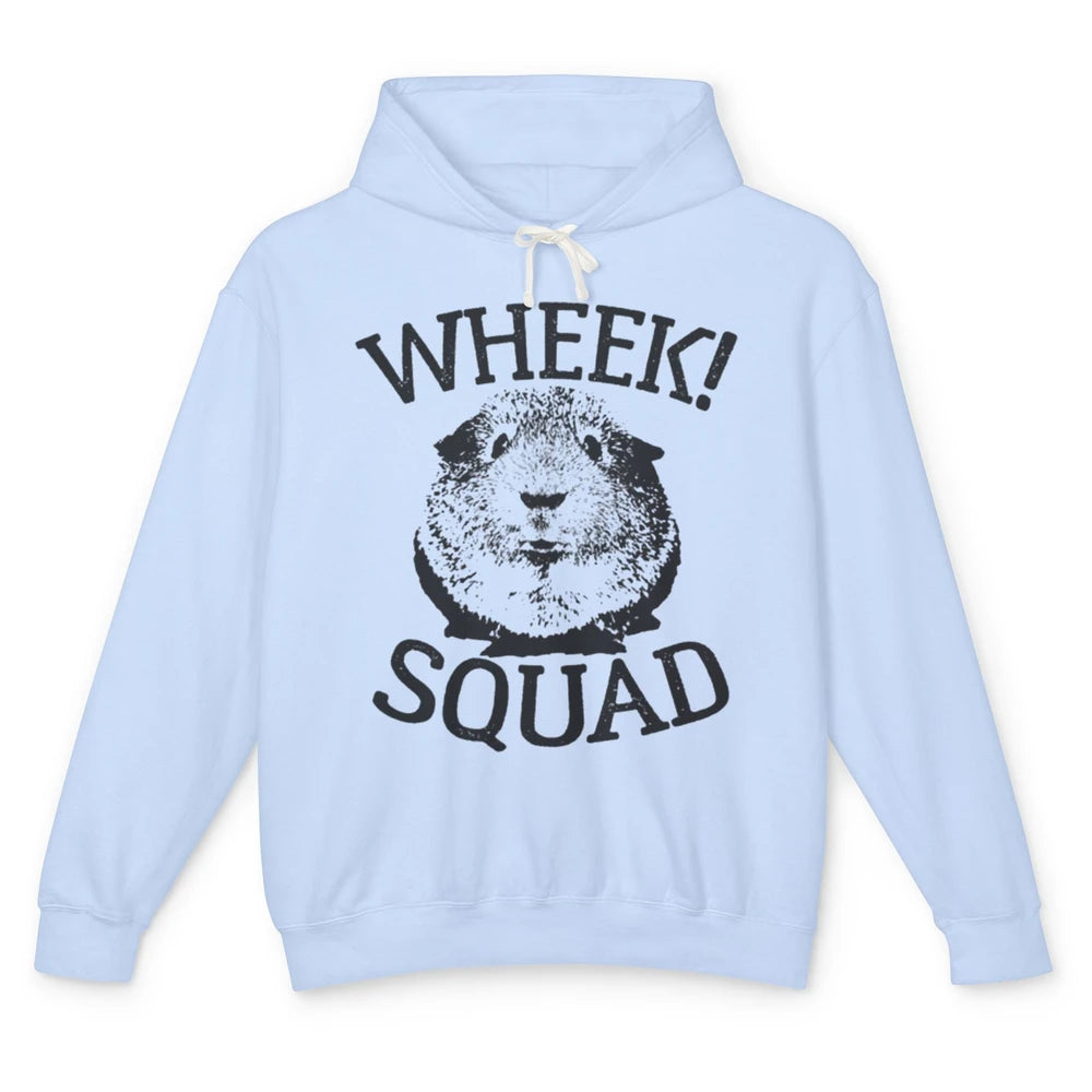 Guinea Pig Wheek Squad Funny Pet Fur Animal Hamster Owner Unisex Lightweight Hoodie