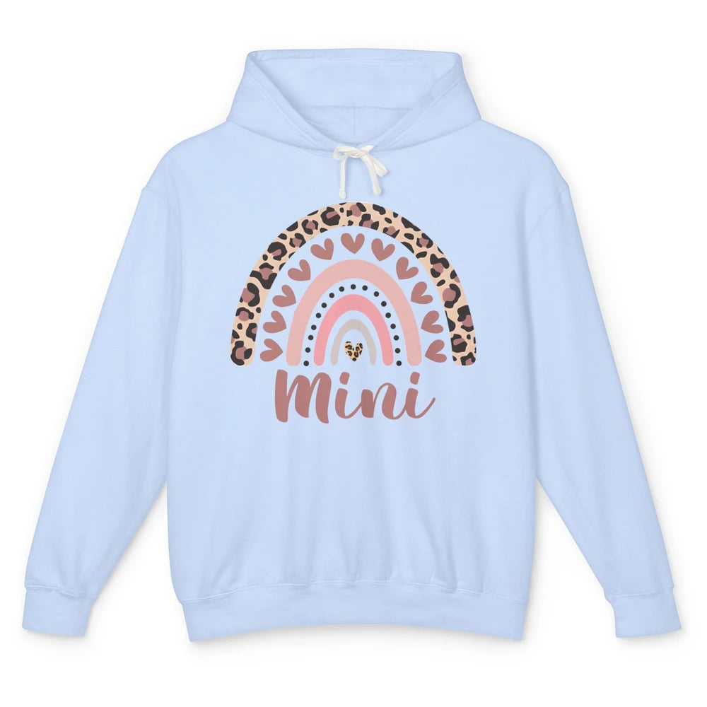 Mini Leopard Rainbow Cheetah Love Mama Valentines Day Unisex Lightweight Hoodie