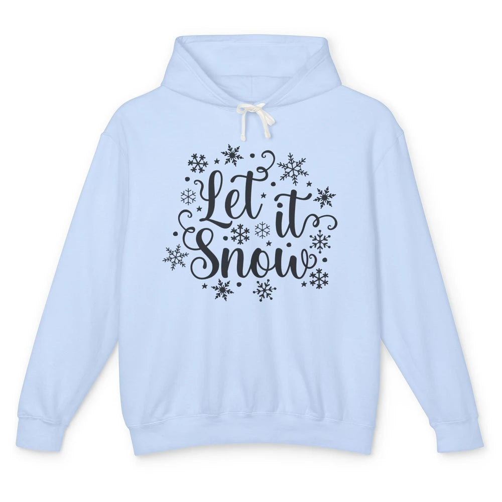 Funny Snowflakes Let It Snow Man Christmas Costume Men Women Unisex Lightweight Hoodie