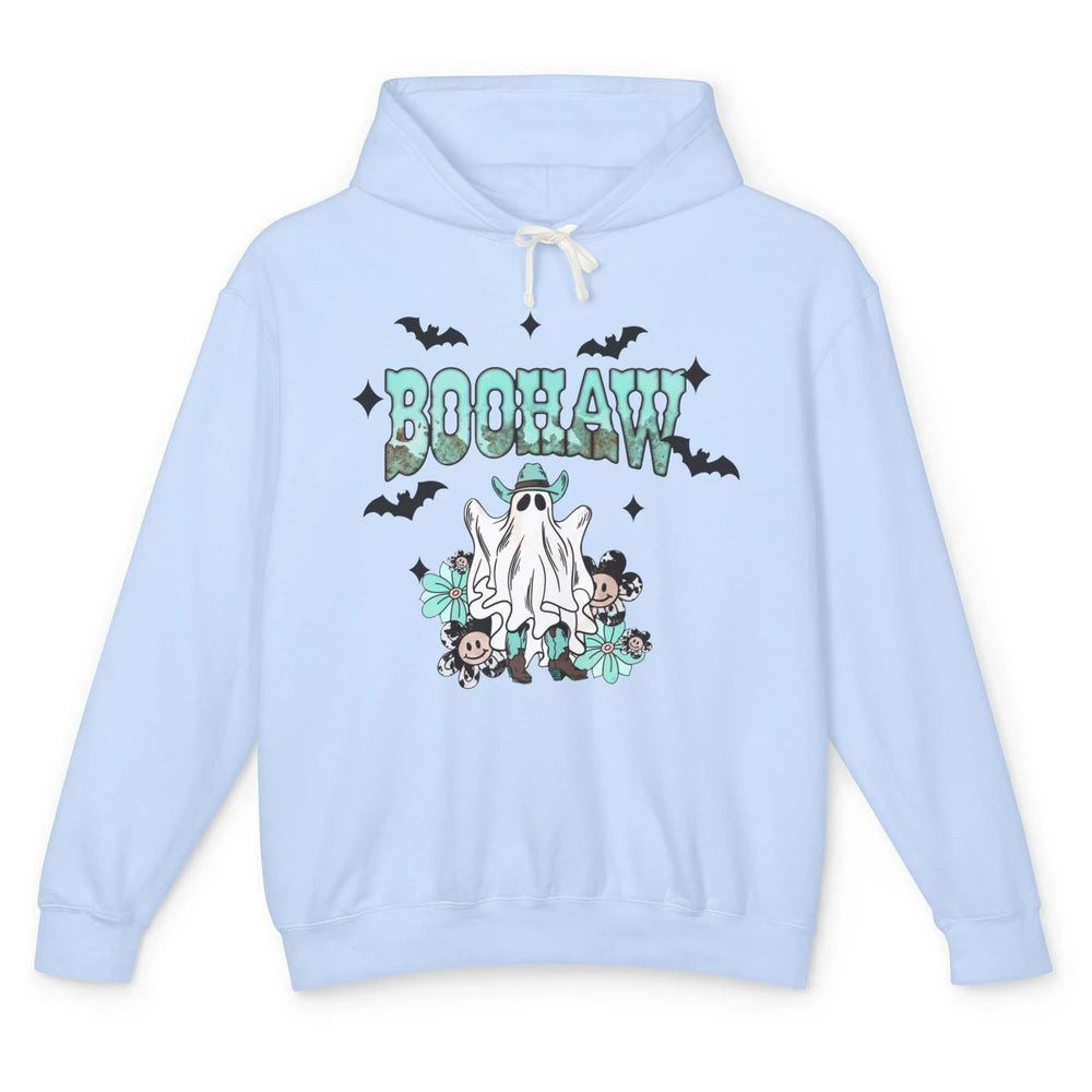 Retro Cowboy Ghost Boohaw Boot Scooting Western Halloween Unisex Lightweight Hoodie