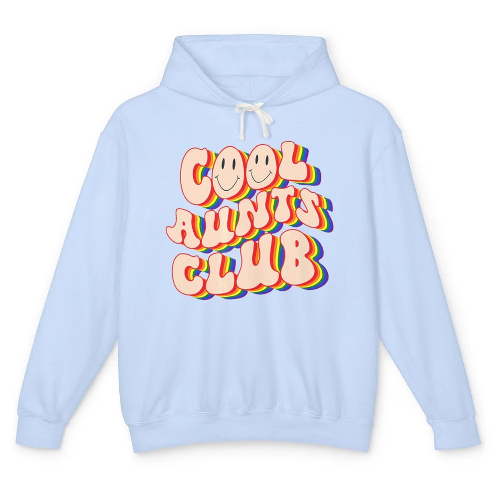 Groovy Cool Aunts Club LGBTQ Pride Member Aunt Sister Friend Unisex Lightweight Hoodie