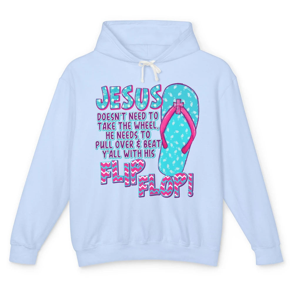 Christian Jesus Doesn't Need To Take The Wheel Religious Unisex Lightweight Hoodie