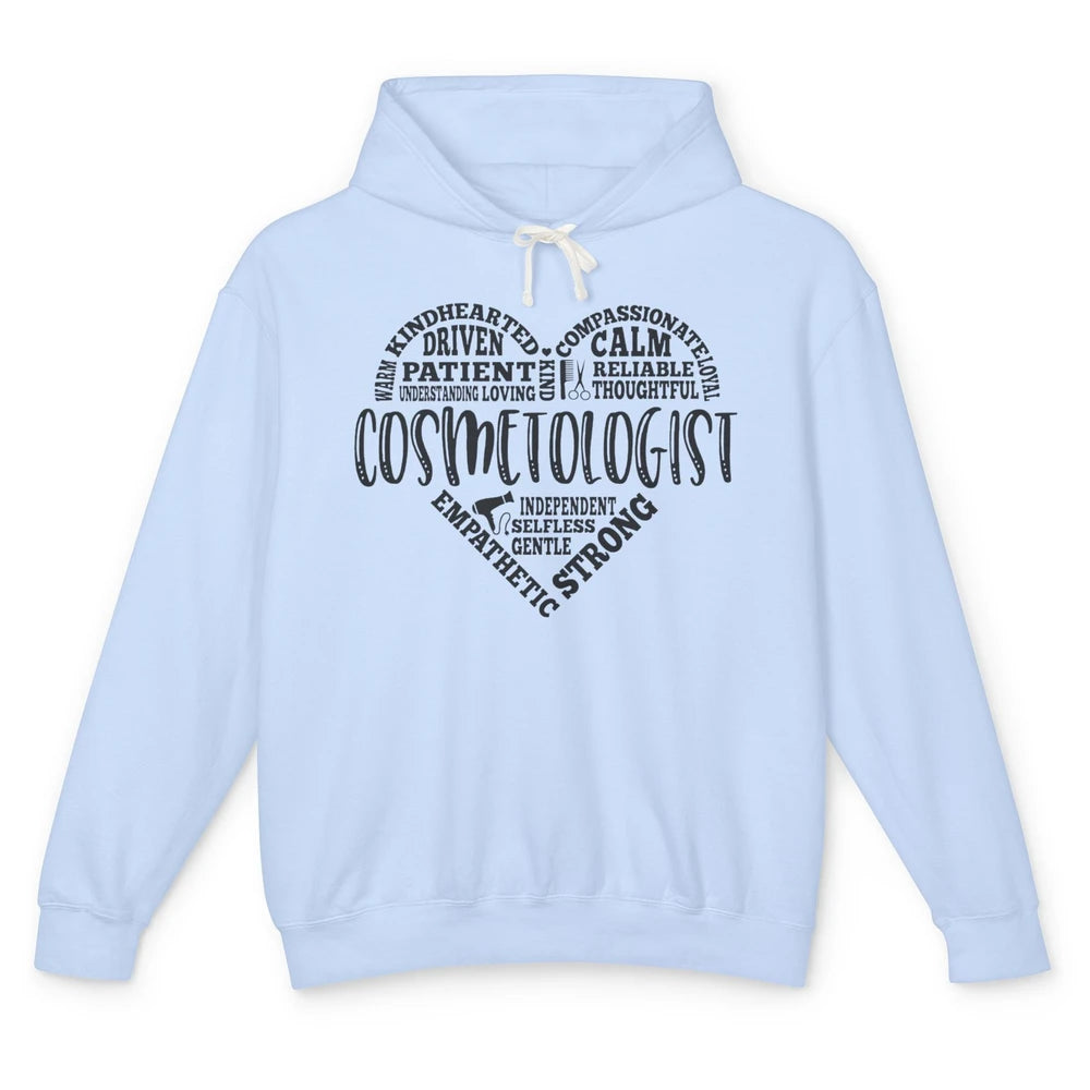 Cosmetologist Typography Cosmetology Beautician Appreciation Unisex Lightweight Hoodie